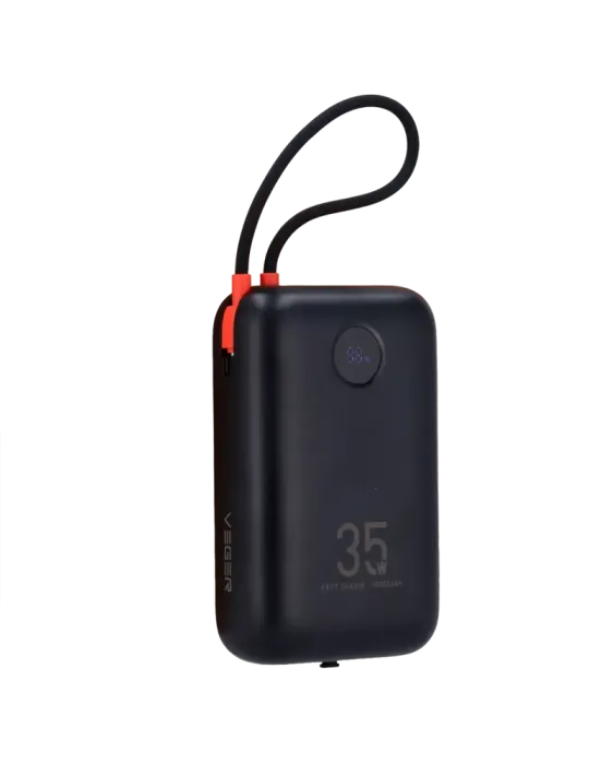 Veger Power Bank - Capacidad 30000mAh - Entradas USB-C y Cable USB-C -