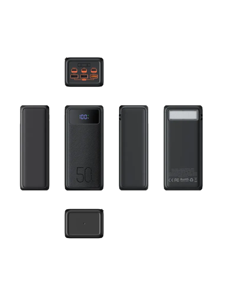 VEGER Power bank con pantalla LCD - Capacidad 50000mAh - Entradas USB-
