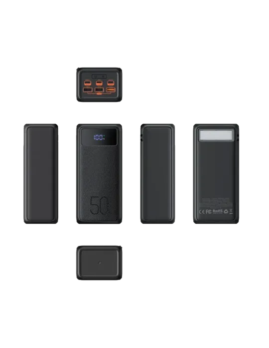 VEGER Power bank con pantalla LCD - Capacidad 50000mAh - Entradas USB-