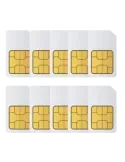 WUARDA Pack 10 tarjetas SIM M2M - GlobalSIM Multioperador - 2G/3G/4G/5