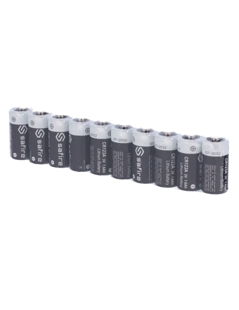 MARCA BLANCA Safire - Pack de pilas CR123A - 50 unidades - Voltaje 3.0