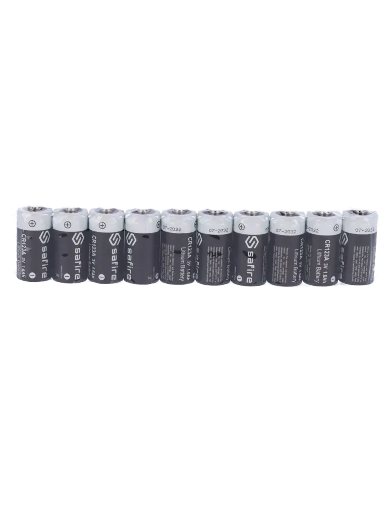 MARCA BLANCA Safire - Pack de pilas CR123A - 50 unidades - Voltaje 3.0
