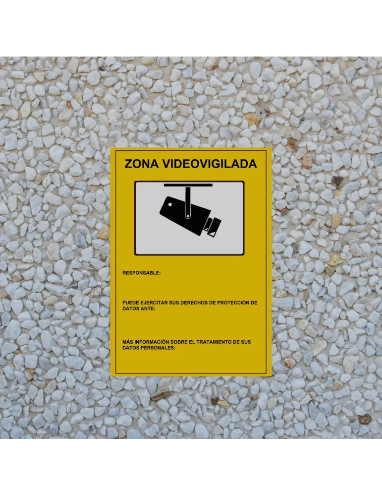 MARCA BLANCA Cartel de plástico - Serigrafía Zona Videovigilada - Homo