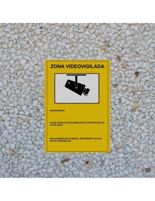 MARCA BLANCA Cartel de plástico - Serigrafía Zona Videovigilada - Homo