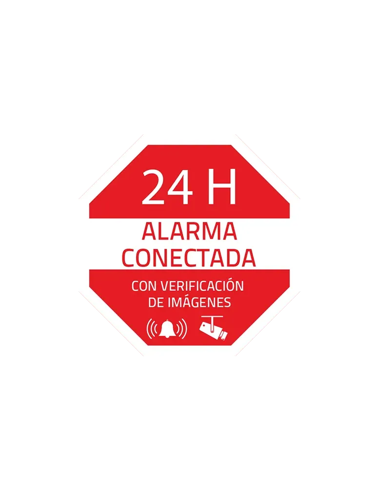 MARCA BLANCA Pegatina de plástico - Serigrafía Alarma conectada - Vini