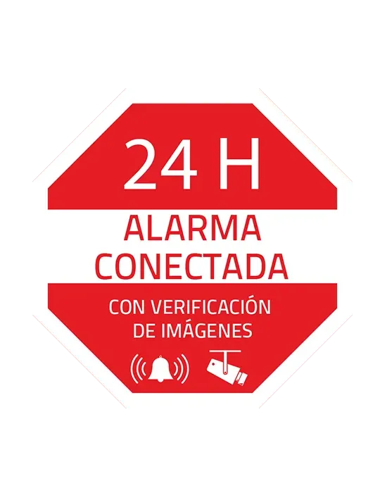 MARCA BLANCA Pegatina de plástico - Serigrafía Alarma conectada - Vini