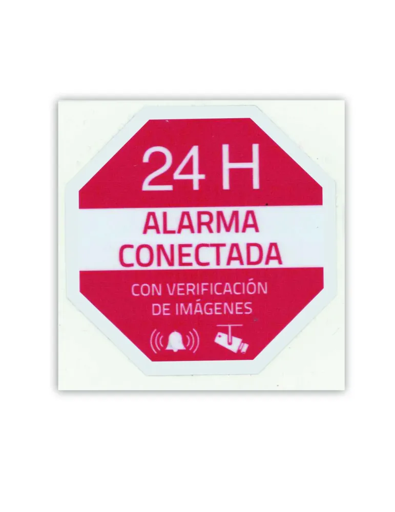 MARCA BLANCA Pegatina de plástico - Serigrafía Alarma conectada - Vini