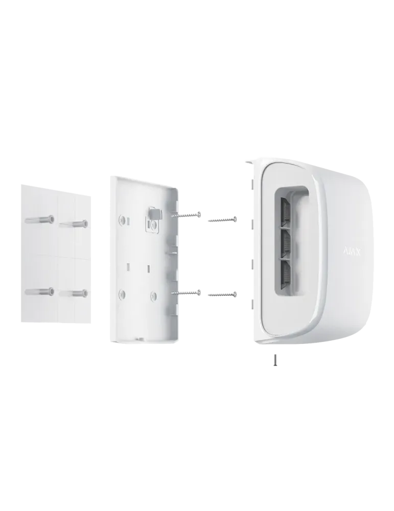 AJAX AJ-DUALCURTAINOUTDOOR-W: Detector de Exterior Doble Cortina Inmu