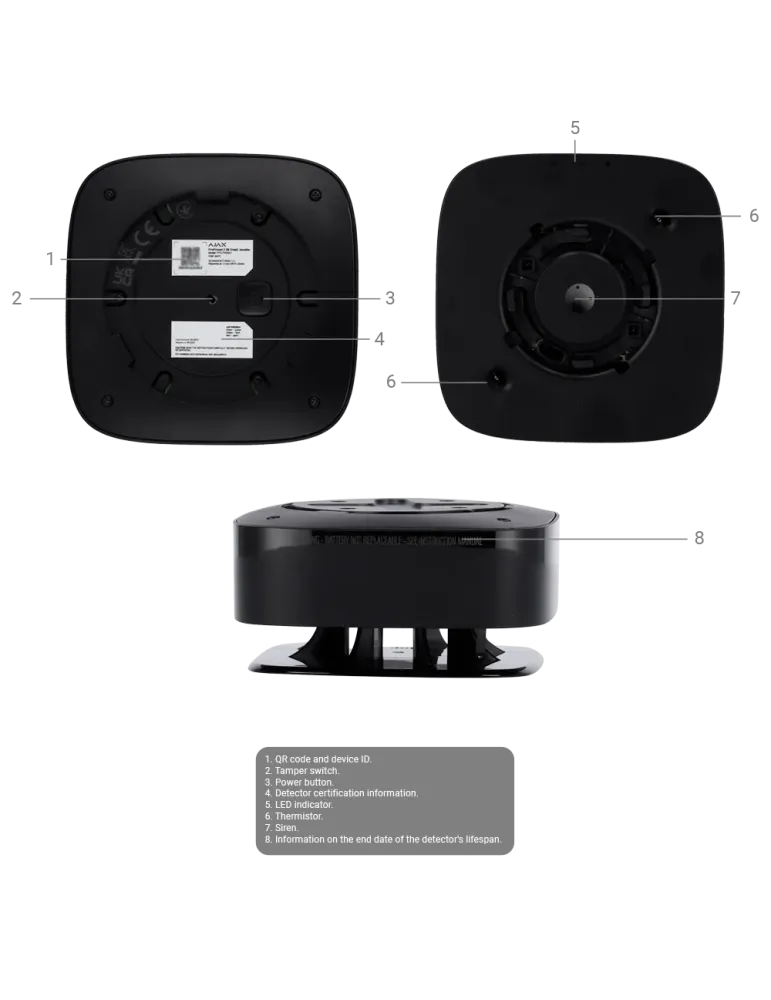 AJAX Detector de CO y termovelocimétrico: Seguridad Garantizada | AJA
