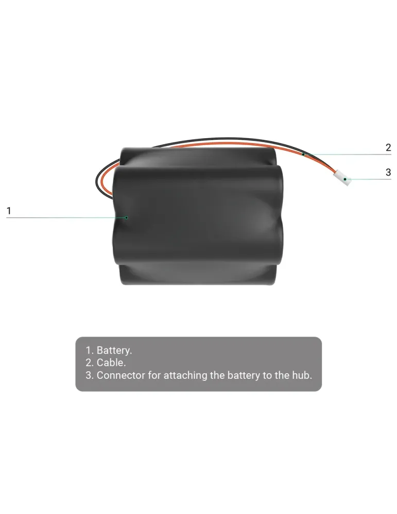 AJAXVIVIENDAVACíA Batería interna no recargable - Conector para conect