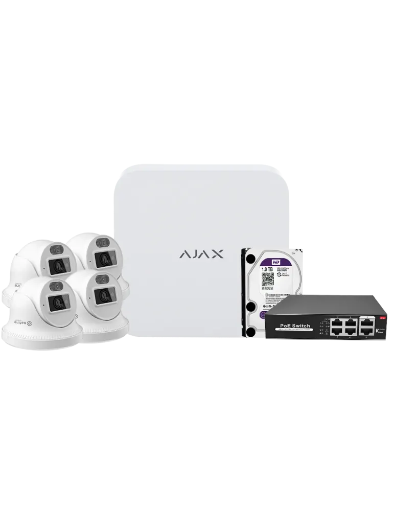 MARCA BLANCA Kit de videovigilancia Ajax - Grabador Ajax de 8 canales