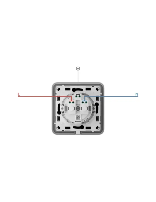 ¡Descubre el Enchufe tipo F AJAX! Ideal para Alimentación 250V AC y R
