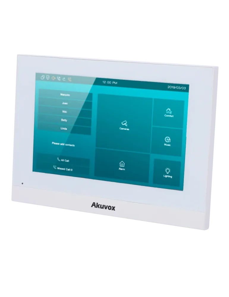 AKUVOX Monitor Linux para videoportero - Pantalla TFT de 7″ - Audio bi