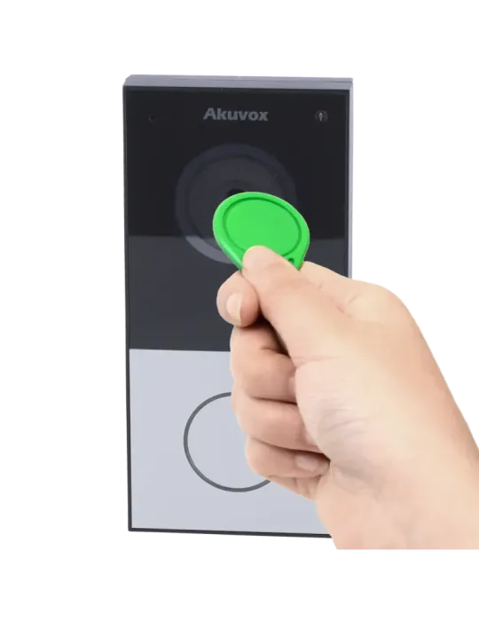 AKUVOX Videoportero 2 hilos en superficie - Cámara 2 Mpx | Audio bidir