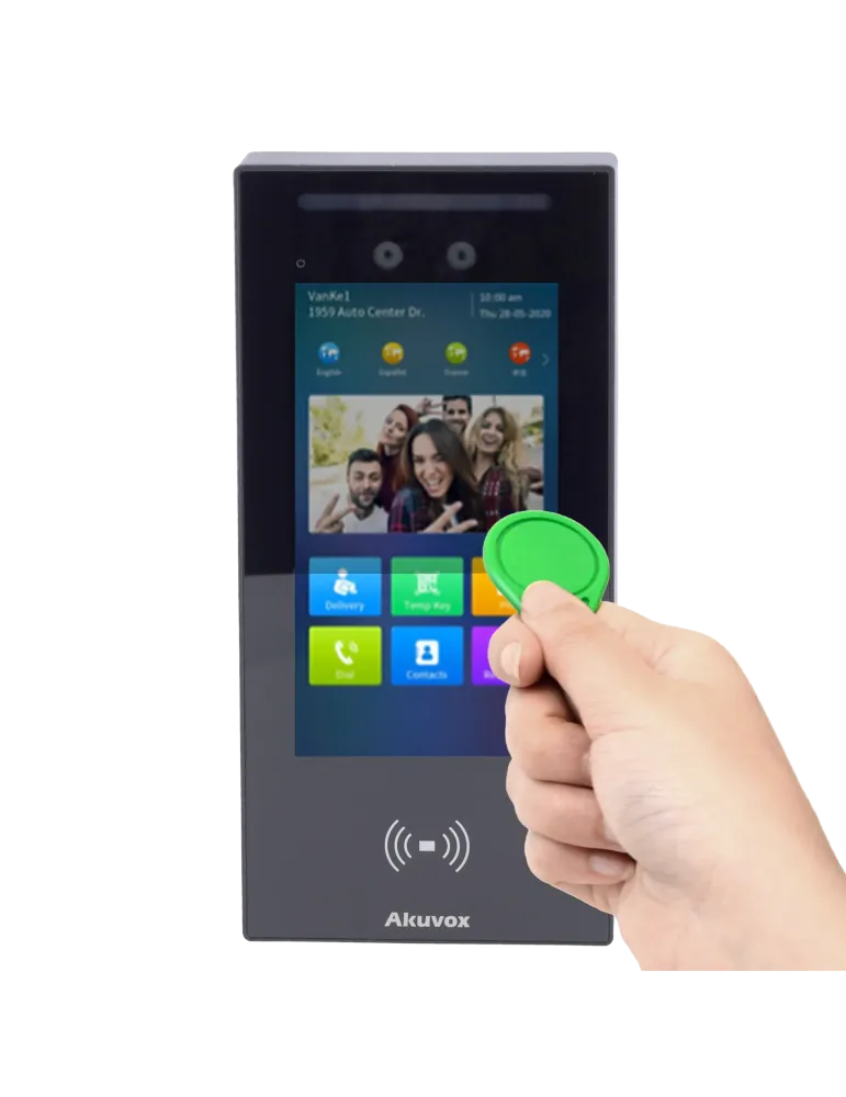 AKUVOX Videoportero IP con control de acceso - Cámara 2 Mpx | Audio y