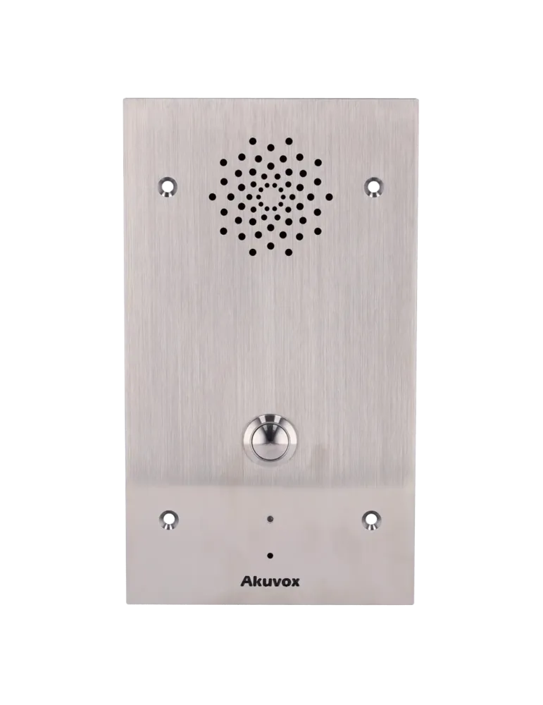 AKUVOX Portero IP antivandálico IK10 - Audio bidireccional - 2 relés |