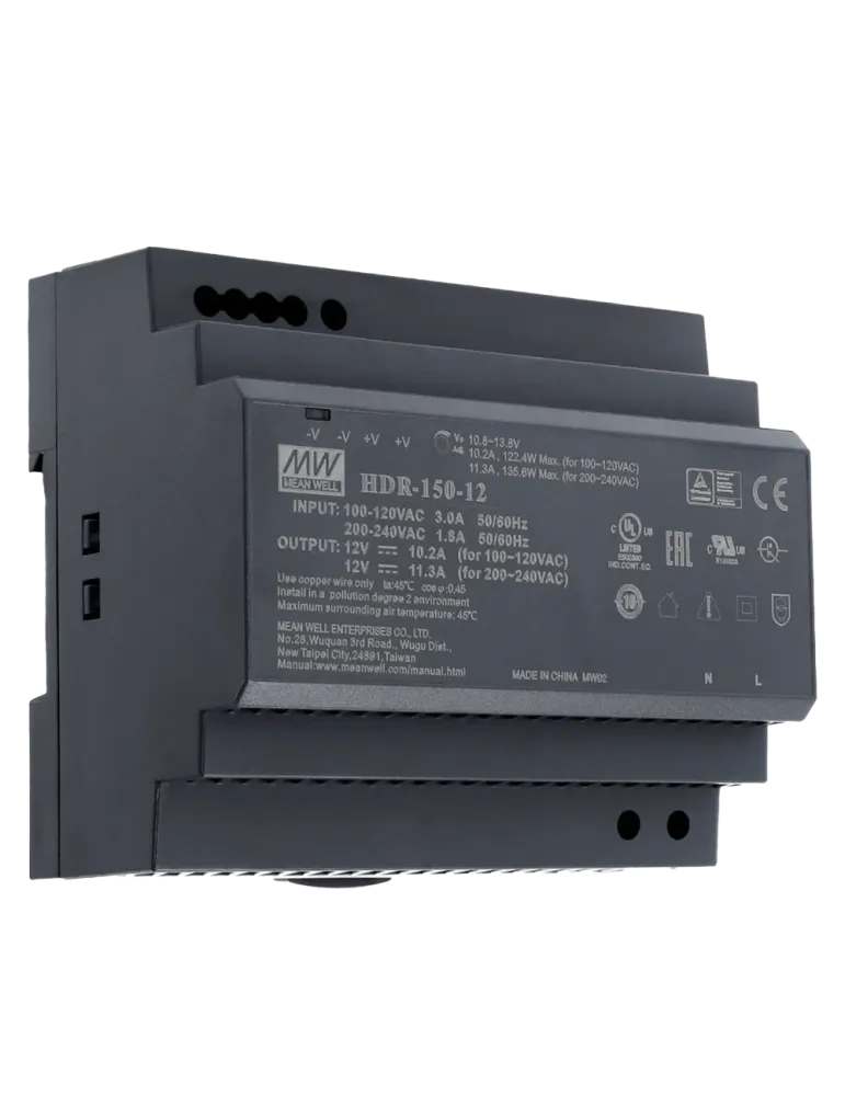 AKUVOX Fuente de alimentación - Salida 12 V / 10 A / 150 W - 2 salidas