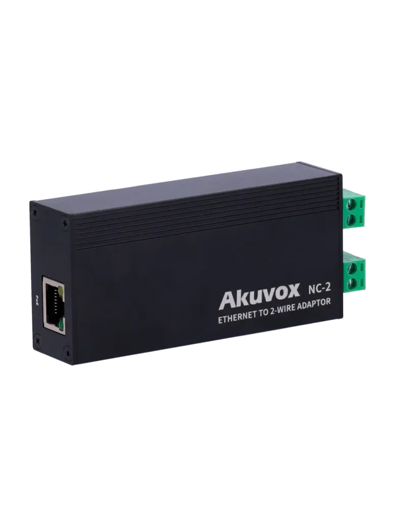 AKUVOX Conversor IP a 2 hilos - 1 grupo de 2 hilos - 1 grupo TCP/IP co