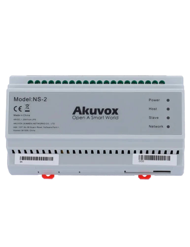 AKUVOX Conversor 2 hilos a IP - 6 grupos de 2 hilos - TCP/IP con RJ45
