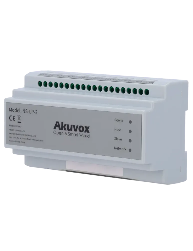 AKUVOX Distribuidor para comunidades 2 hilos LP - Alimenta hasta 26 mo
