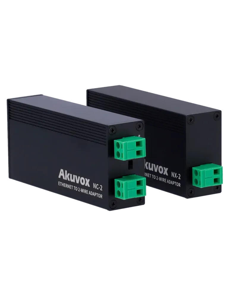 AKUVOX Kit conversor IP a 2 hilos - 1 grupo de 2 hilos - 1 grupo TCP/I