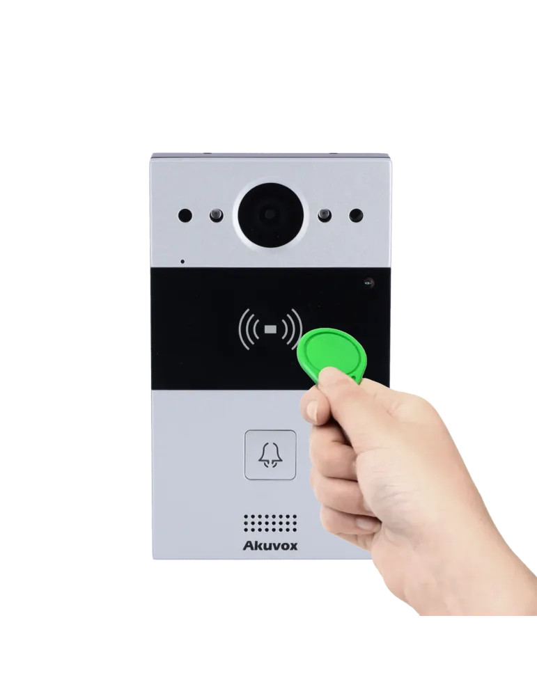 AKUVOX Videoportero 2 hilos en superficie - Cámara 2 Mpx | Audio bidir