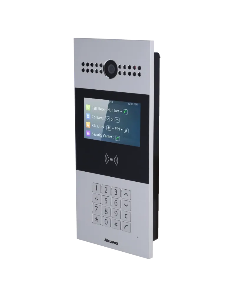 AKUVOX Videoportero IP - Cámara 2 Mpx | Audio bidireccional - Apertura