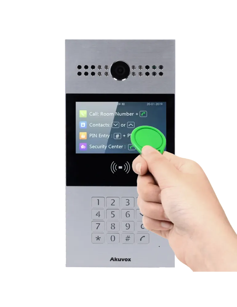 AKUVOX Videoportero IP - Cámara 2 Mpx | Audio bidireccional - Apertura