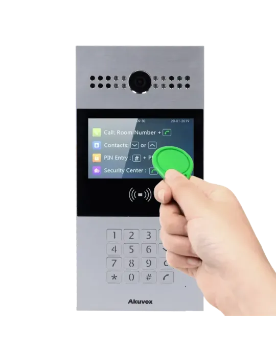 AKUVOX Videoportero IP - Cámara 2 Mpx | Audio bidireccional - Apertura