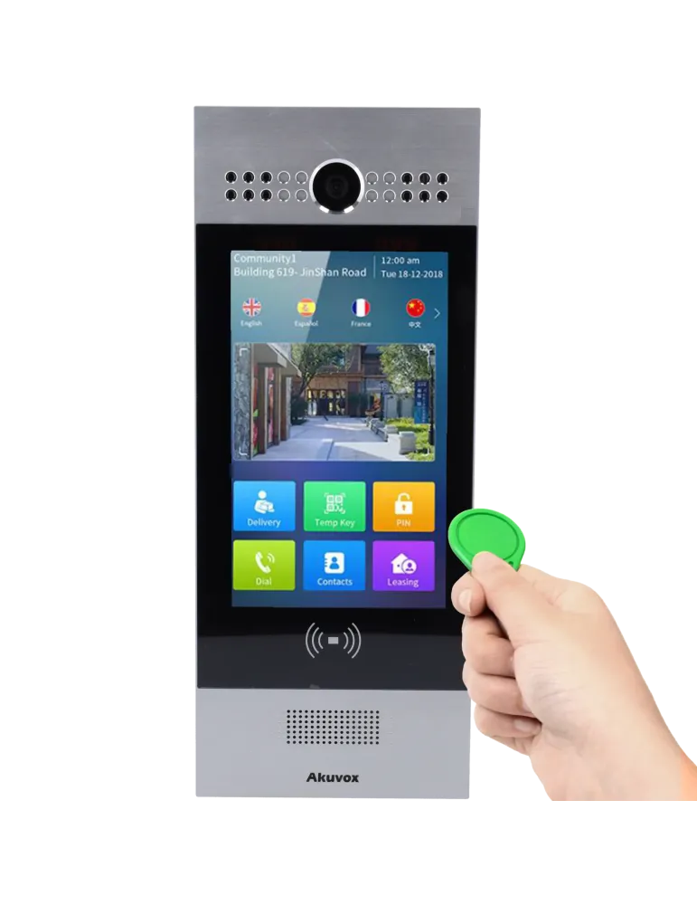 AKUVOX Videoportero IP - Cámara 3 Mpx | Audio y vídeo bidireccional -