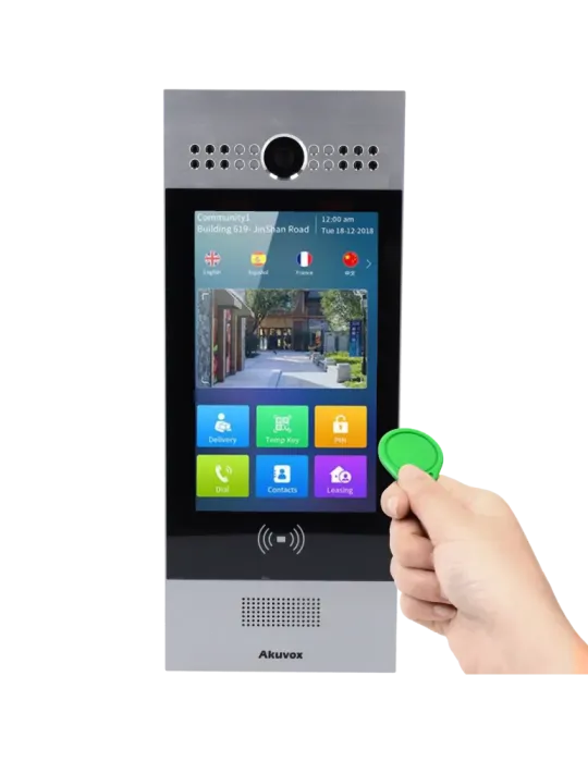 AKUVOX Videoportero IP - Cámara 3 Mpx | Audio y vídeo bidireccional -