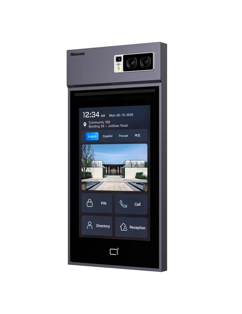 AKUVOX Videoportero IP antivandálico IK08 - Cámara 5 Mpx/2 Mpx | Audio