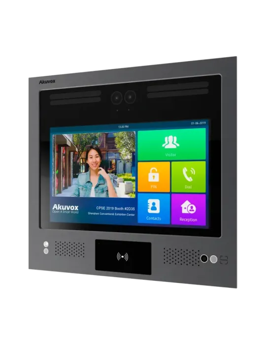 AKUVOX Videoportero IP antivandálico IK08 - Doble cámara 2 Mpx | Audio