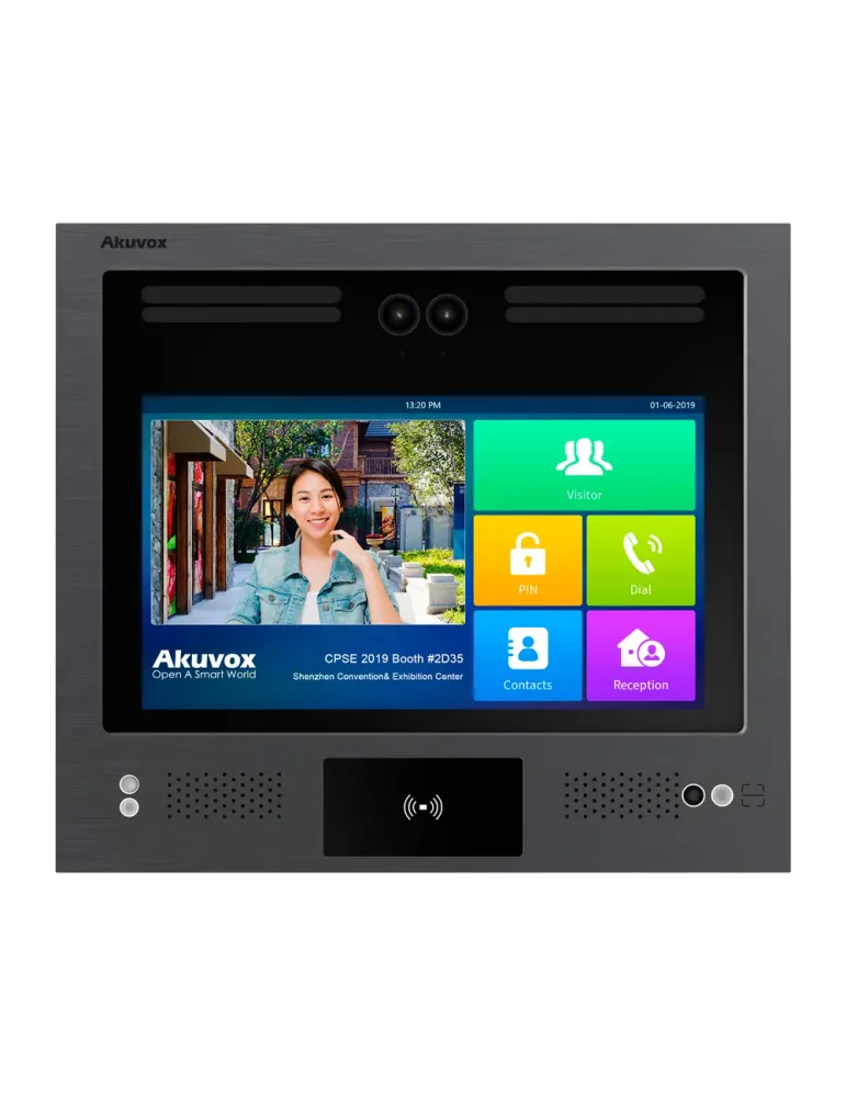 AKUVOX Videoportero IP antivandálico IK08 - Doble cámara 2 Mpx | Audio