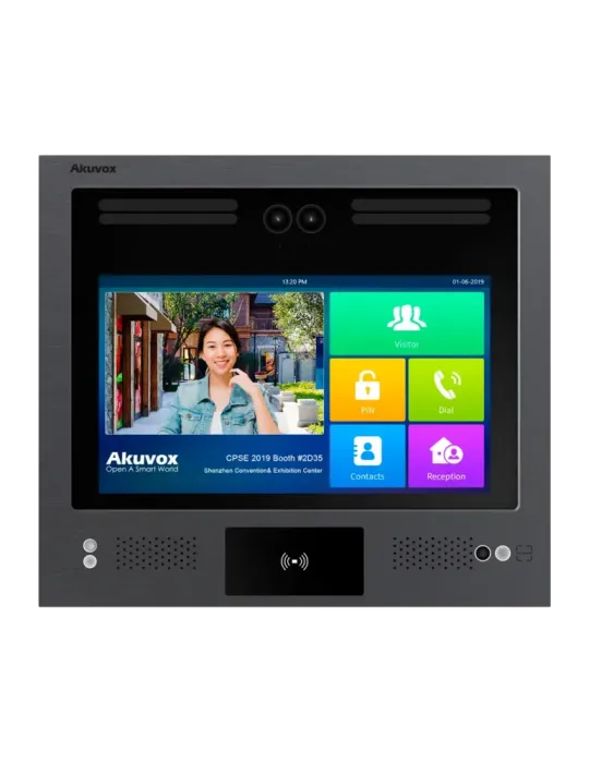 AKUVOX Videoportero IP antivandálico IK08 - Doble cámara 2 Mpx | Audio