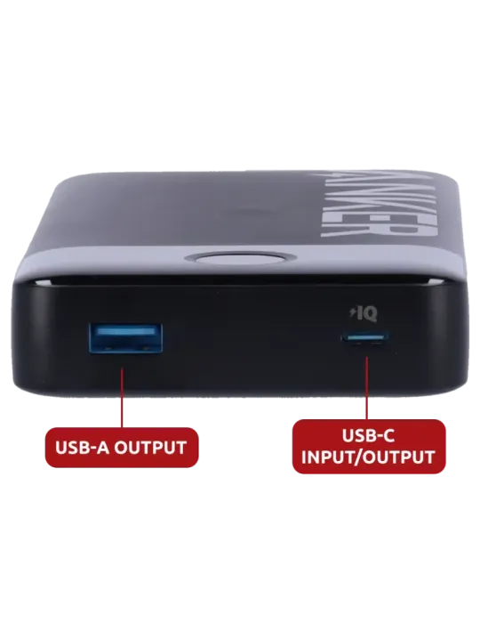 Anker Power Bank - Capacidad 20000mAh - Entrada USB-C - Salidas USB-C,