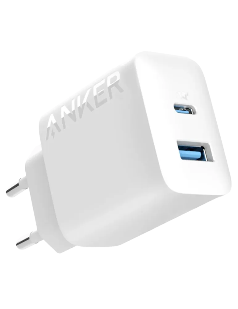 Anker - Cargador USB - Potencia 20W - Carga rápida - Salida USB-C y US