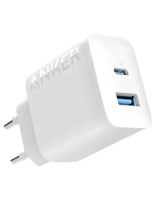Anker - Cargador USB - Potencia 20W - Carga rápida - Salida USB-C y US