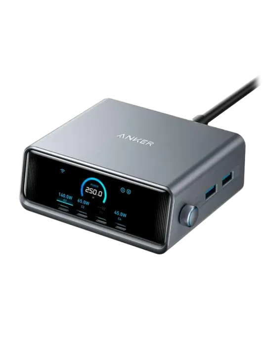 Anker - Cargador de escritorio - Potencia 250W - Salidas 4x USB-C, 2x