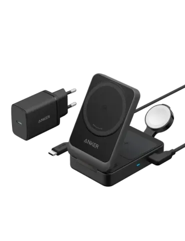 ANKER Cargador inalámbrico 3 en 1 Anker - Tecnología Magsafe - Carga r