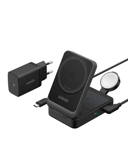 ANKER Cargador inalámbrico 3 en 1 Anker - Tecnología Magsafe - Carga r