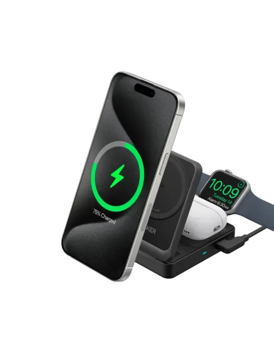 ANKER Cargador inalámbrico 3 en 1 Anker - Tecnología Magsafe - Carga r