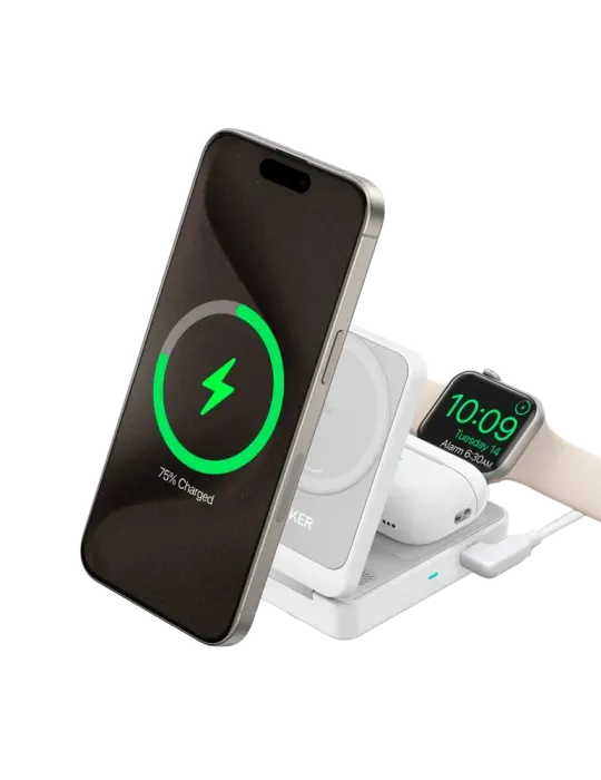 ANKER Cargador inalámbrico 3 en 1 Anker - Tecnología Magsafe - Carga r