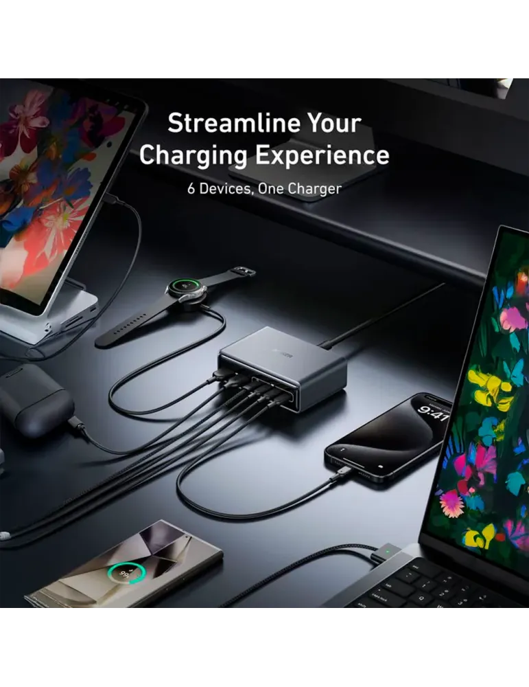 Anker - Cargador de escritorio - Potencia 200W - Salidas 4x USB-C, 2x