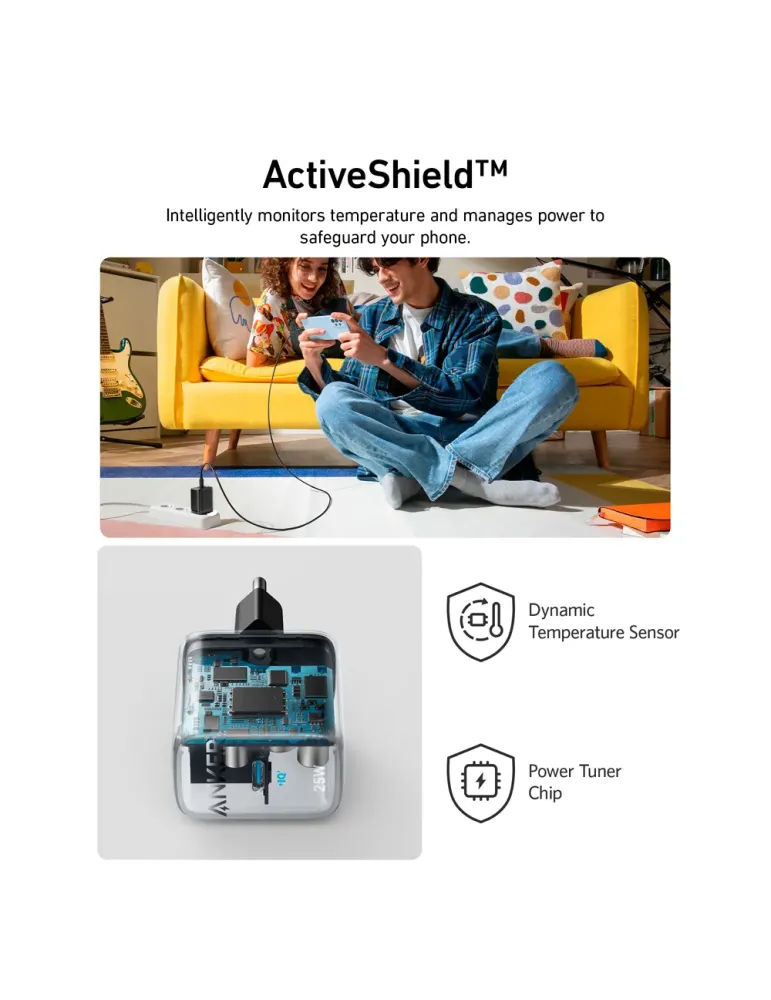 Anker - Cargador USB - Potencia 25W - Carga rápida - Salida USB-C - Co
