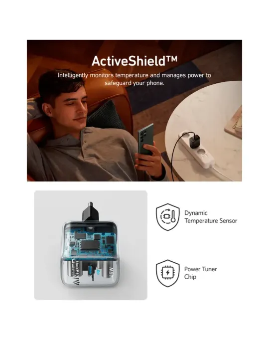 Anker - Cargador USB - Potencia 45W - Carga rápida - Salida USB-C - Co