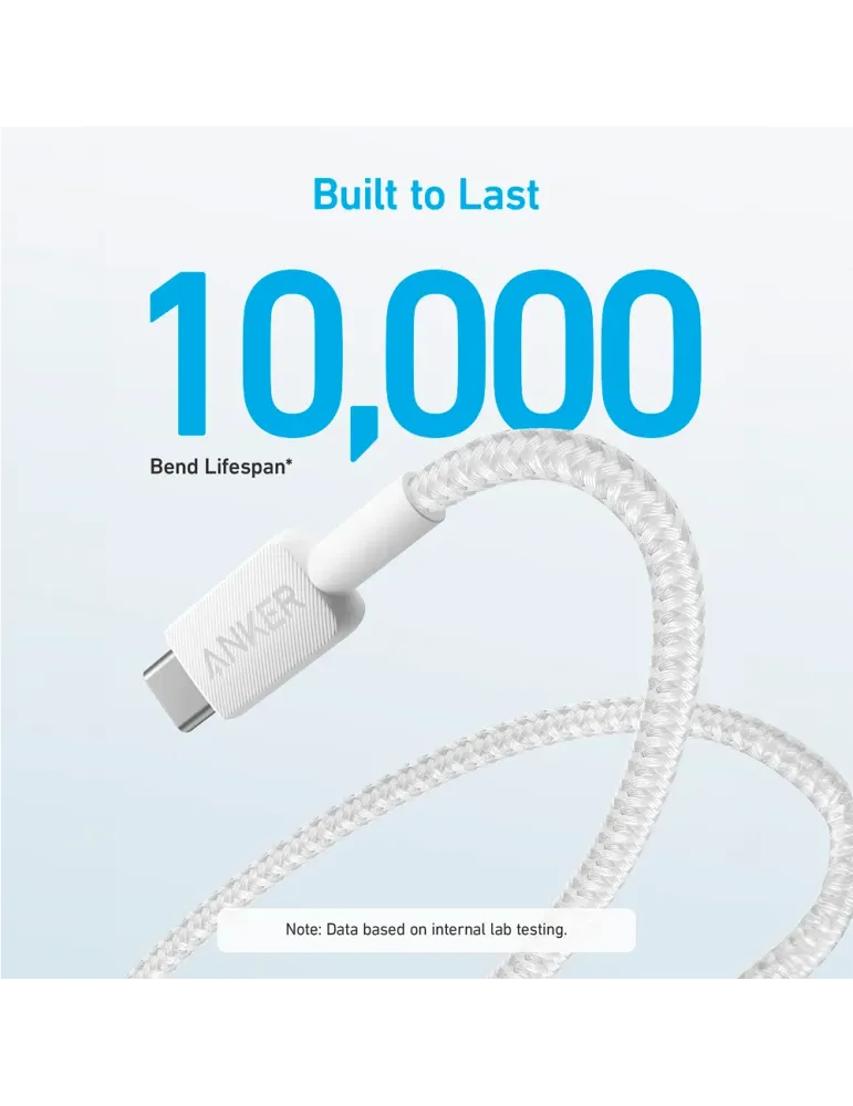 Anker - Cable USB2.0 - USB-A a USB-C - Cable de nylon trenzado - Longi