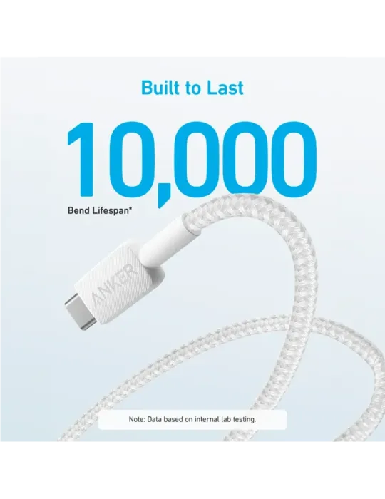 Anker - Cable USB2.0 - USB-A a USB-C - Cable de nylon trenzado - Longi