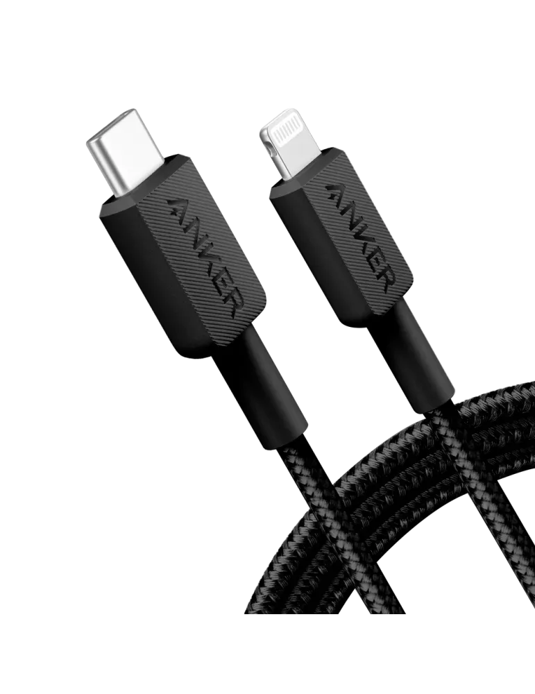 Anker - Cable USB2.0 - USB-C a Lightning - Cable de nylon trenzado - L