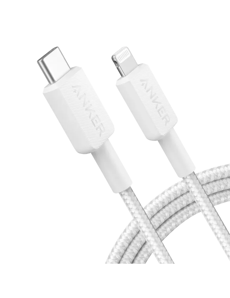 Anker - Cable USB2.0 - USB-C a Lightning - Cable de nylon trenzado - L